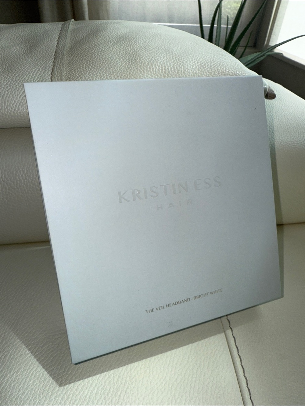 Kristin Ess Veil Headband Bright White